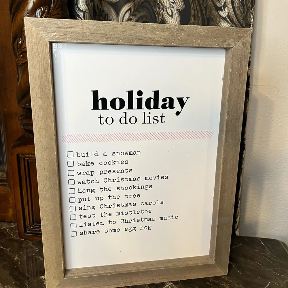 TARGET: Reversible Christmas Tabletop Wooden Sign